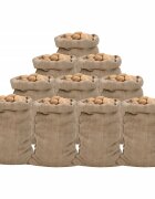 vidaXL Jutové vrecia 10 ks 60x105 cm 100 % juta 340 gsm