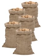 vidaXL Jutové vrecia 5 ks 60x105 cm 100 % juta 340 gsm