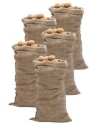 vidaXL Jutové vrecia 5 ks 65x135 cm 100 % juta 220 gsm