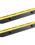 vidaXL Káblový gumený prejazd 2 ks 1 kanálový 100 cm