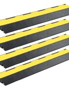 vidaXL Káblový gumený prejazd 4 ks 2-kanálový 1015 cm