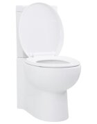 vidaXL Keramická toaleta/WC do kúpeľne rohová biela