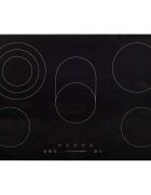 vidaXL Keramická varná doska 5 platničiek dotyková 90 cm 8500 W