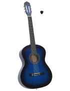 vidaXL Klasická gitara pre začiatočníkov modrá 4/4 39" lipové drevo