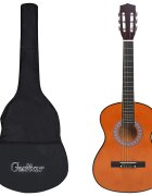 vidaXL Klasická gitara pre začiatočníkov s taškou 3/4 36"
