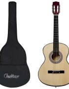 vidaXL Klasická gitara pre začiatočníkov s taškou 4/4 39"