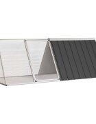 vidaXL Klietka na králiky antracitová 2015x805x71cm pozinkovaná oceľ