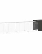 vidaXL Klietka pre kurčatá antracitová 500x91x100 cm pozinkovaná oceľ