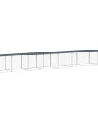 vidaXL Klietka pre kurčatá strecha antracitová 803x98x90 cm poz. oceľ
