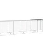 vidaXL Klietka pre kurčatá strecha bledosivá 403x98x90 cm poz. oceľ
