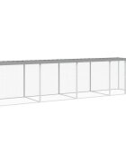 vidaXL Klietka pre kurčatá strecha bledosivá 403x98x90 cm poz. oceľ