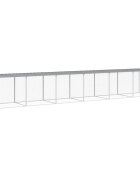vidaXL Klietka pre kurčatá strecha bledosivá 603x98x90 cm poz. oceľ