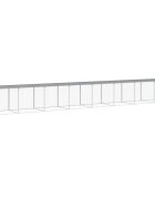 vidaXL Klietka pre kurčatá strecha bledosivá 803x98x90 cm poz. oceľ