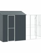 vidaXL Klietka pre vtákov Antracit 418 x 210 x 247 cm Pozinkovaná oceľ