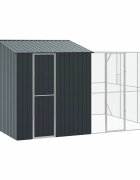 vidaXL Klietka pre vtákov Antracit 425 x 304 x 247 cm Pozinkovaná oceľ