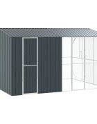 vidaXL Klietka pre vtákov Antracit 430 x 310 x 247 cm Pozinkovaná oceľ