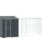 vidaXL Klietka pre vtákov Antracit 635 x 304 x 247 cm Pozinkovaná oceľ