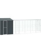 vidaXL Klietka pre vtákov Antracit 845 x 304 x 247 cm Pozinkovaná oceľ
