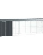 vidaXL Klietka pre vtákov Antracit 860 x 208 x 247 cm Pozinkovaná oceľ