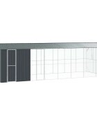 vidaXL Klietka pre vtákov Antracit 860 x 310 x 247 cm Pozinkovaná oceľ