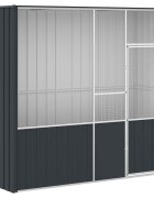 vidaXL Klietka pre vtáky antracit 115x78x200 cm pozinkovaná oceľ