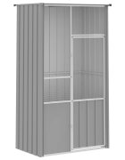vidaXL Klietka pre vtáky sivá 115x78x200 cm pozinkovaná oceľ