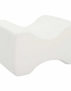 vidaXL Knee Pillow Biely Pamäťová pena a polyester 26 x 215 x 15 cm