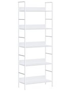 vidaXL Knižnica 5 políc biela 60x276x1585 cm kompozitné drevo