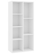 vidaXL Knižnica biela 50x25x106 cm kompozitné drevo
