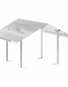 vidaXL Komínový kryt Strieborná 60 x 60 x 38 cm Nerezová oceľ