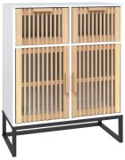 vidaXL Komoda biela 60x30x75 cm kompozitné drevo
