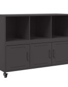 vidaXL Komoda čierna 1005x39x72 cm oceľ