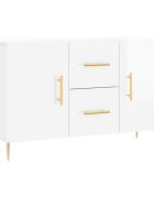 vidaXL Komoda lesklá biela 100x36x60 cm kompozitné drevo