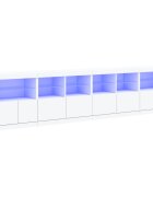 vidaXL Komoda s LED svetlami biela 283x37x67 cm