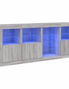 vidaXL Komoda s LED svetlami sivá sonoma 164x37x67 cm
