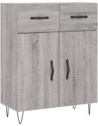 vidaXL Komoda sivý dub sonoma 695x34x90 cm kompozitné drevo