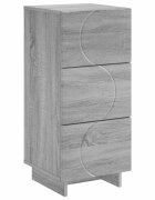 vidaXL Komoda Sivý Sonoma 33.5 x 34.5 x 75 cm Kompozitné drevo