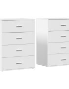 vidaXL Komody 2 ks biele 60x39x80 cm kompozitné drevo