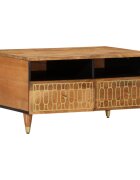 vidaXL Konferenčný stolík 80x54x40 cm mangový masív