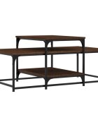 vidaXL Konferenčný stolík hnedý dub 102x60x45 cm kompozitné drevo