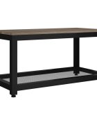 vidaXL Konferenčný stolík sivý a čierny 90x45x45 cm MDF a železo
