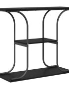 vidaXL Konzolový stôl Čierny dub 101 x 35 x 805 cm Kompozitné drevo