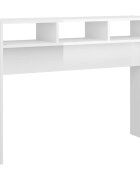vidaXL Konzolový stolík lesklý biely 105x30x80 cm kompozitné drevo