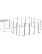 vidaXL Koterec pre psy strieborný 121 m² oceľ