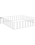 vidaXL Koterec pre psy strieborný 3146 m² oceľ