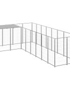 vidaXL Koterec pre psy strieborný 605 m² oceľ