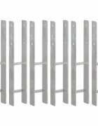 vidaXL Kotviace pätky 6 ks strieborné 10x6x60 cm pozinkovaná oceľ