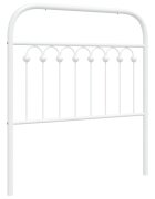 vidaXL Kovové náhradné čelo postele biele 90 cm