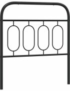 vidaXL Kovové náhradné čelo postele čierne 90 cm