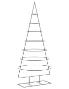 vidaXL Kovový vianočný dekoratívny stromček čierny 210 cm